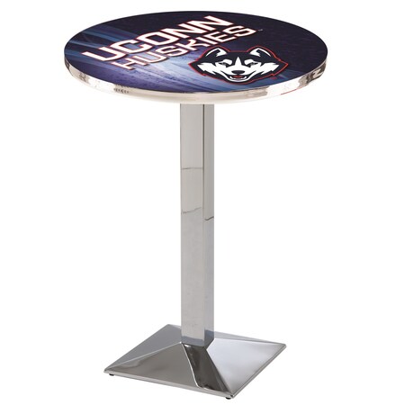 Holland Bar Stool Co 36" Chrome Connecticut Pub Table, 36" dia. Top L217C3636ConnUn-D2